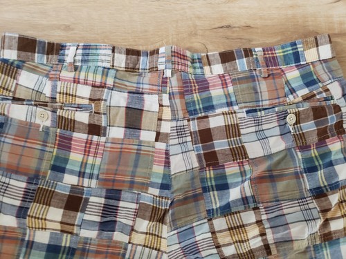 Men's Lands End plaid patchwork shorts size 38 ~EUC~ - Picture 5 of 7