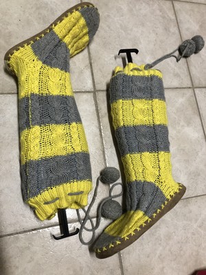 victoria's secret pink sweater sock boots slipper mukluks