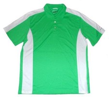Chaps Men's Shirt Golf Polo Performance Short Sleeve Green/White - NEW