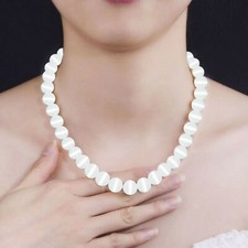 Natural 6/8/10/12mm White Selenite crystal Round Beads Gemstone Necklace 18-36"