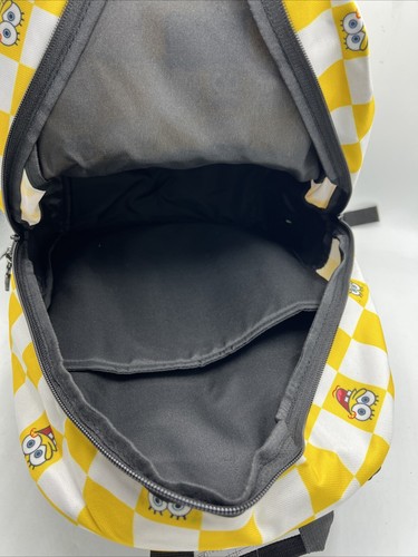SpongeBob SquarePants 13 Inch Sleeve Laptop Backpack, Checkered Padded Computer - Picture 10 of 11