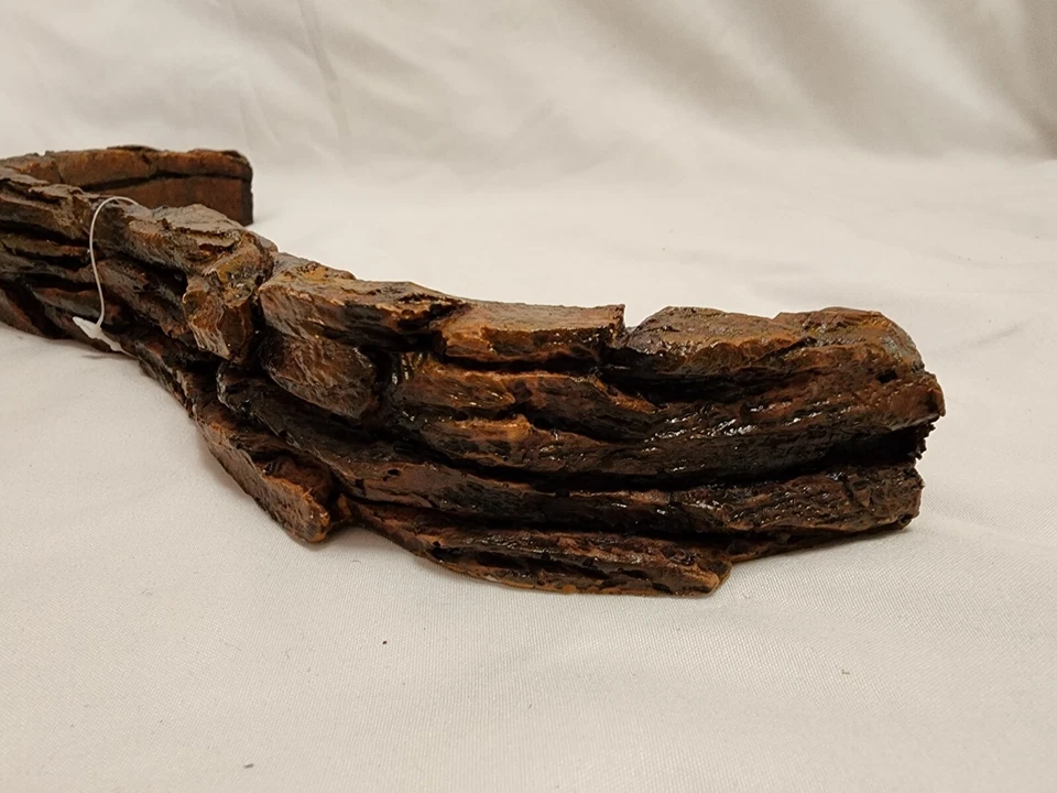 Banco de arena de pared de roca curvada para terrario de acuario HO 13 pulgadas detalle de resina Foto 3 de 4