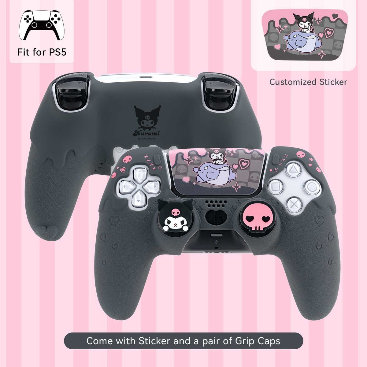 Grip In Gomma Per Controller PS5 – Antiscivolo E Resistente Al Sudore (Rimovibile, 2 Pezzi)