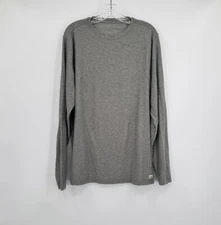 Vuori Mens Gray Strato Tech Crew Neck Long Sleeve Pullover Shirt