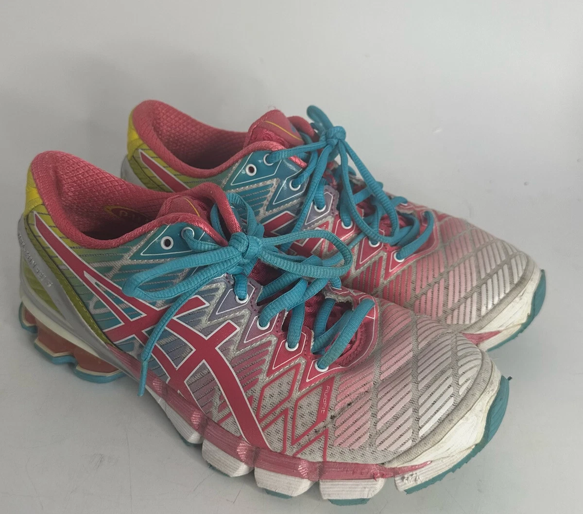 Gel-Kinsei 5 Women&#039;s Sz 7 Multicolor Pastel Rainbow Running Shoes T3E9Y | eBay