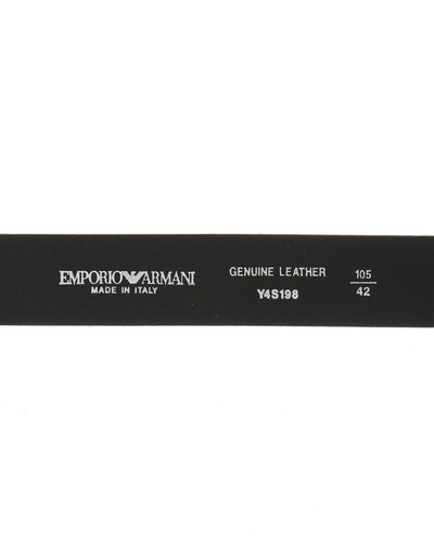 Cinturón Emporio Armani Cuero ITALIA Hombre Negro Y4S198 YDD4G 83365 Talla 110 OFERTA - Imagen 5 de 11