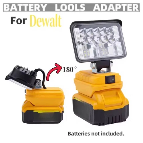 LED Work Light For Dewalt 20V MAX 90W USB Flood Light Torch for Workshop Camping - Picture 3 of 12