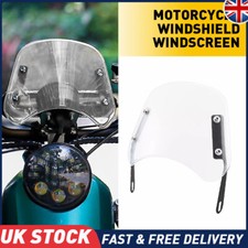Universal Motorcycle Windshield Windscreen Screen Deflector For 5"-7" Headlight