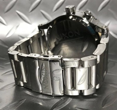 NIXON THE 51-30 TIDE☆High-Polish☆ Used 51mm Silver men's