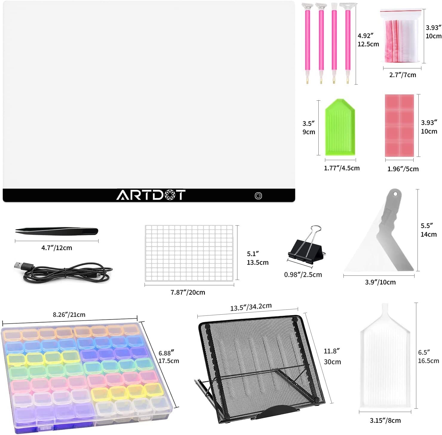 A2 LED Light Pad for Diamond Painting USB Powered Light Board Kit