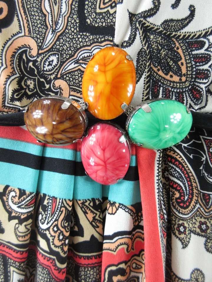 Maxi Vestido Mujer New Directions M Beige BOHO Cachemira Sin Mangas Elastizado Joyas Foto 2 de 4