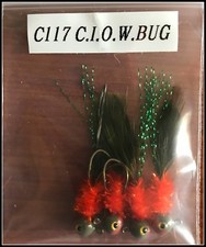 Hand Tied Hackle Tail Crappie Jigs Made in The USA 1/16th Ounce #4 or 6 Hook New