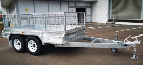 10x5 Tandem Axle Galvanised Box Trailer 3500kg ATM with 600mm mesh cage - Picture 4 of 4