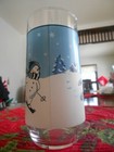 Winter Valley Cooler Highball Tumblers (pair) 16 oz Northcrest Glass White Blue! — photo 3