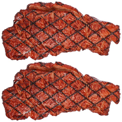 2 Piezas Modelo de Carne Simulado Simulación Alimentos Exhibición Artificial Carne
