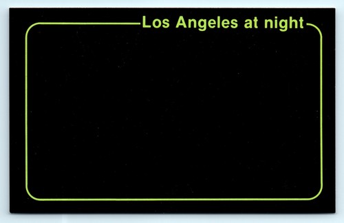 Postal de colección de humor fotografía cielos oscuros de Los Ángeles en la noche vista a la ciudad CA - Imagen 2 de 4