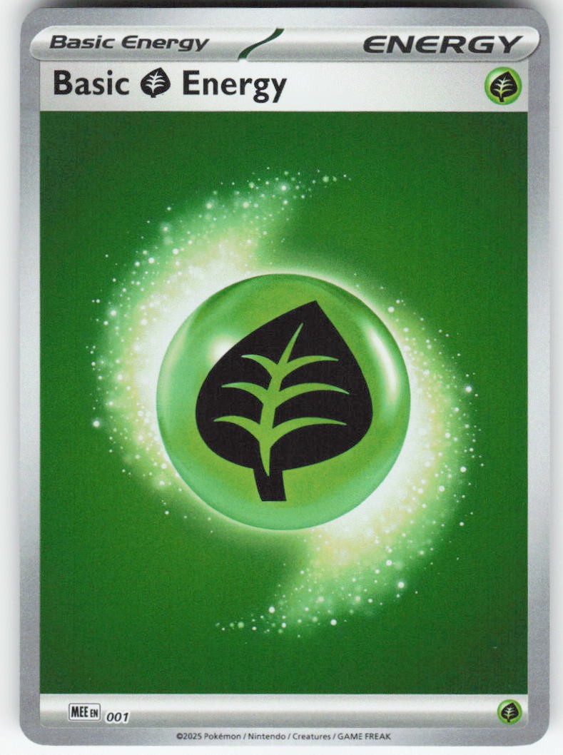 Basic Grass Energy - 001 1 Mega Evolution Energies Pokemon Reverse Holo NM