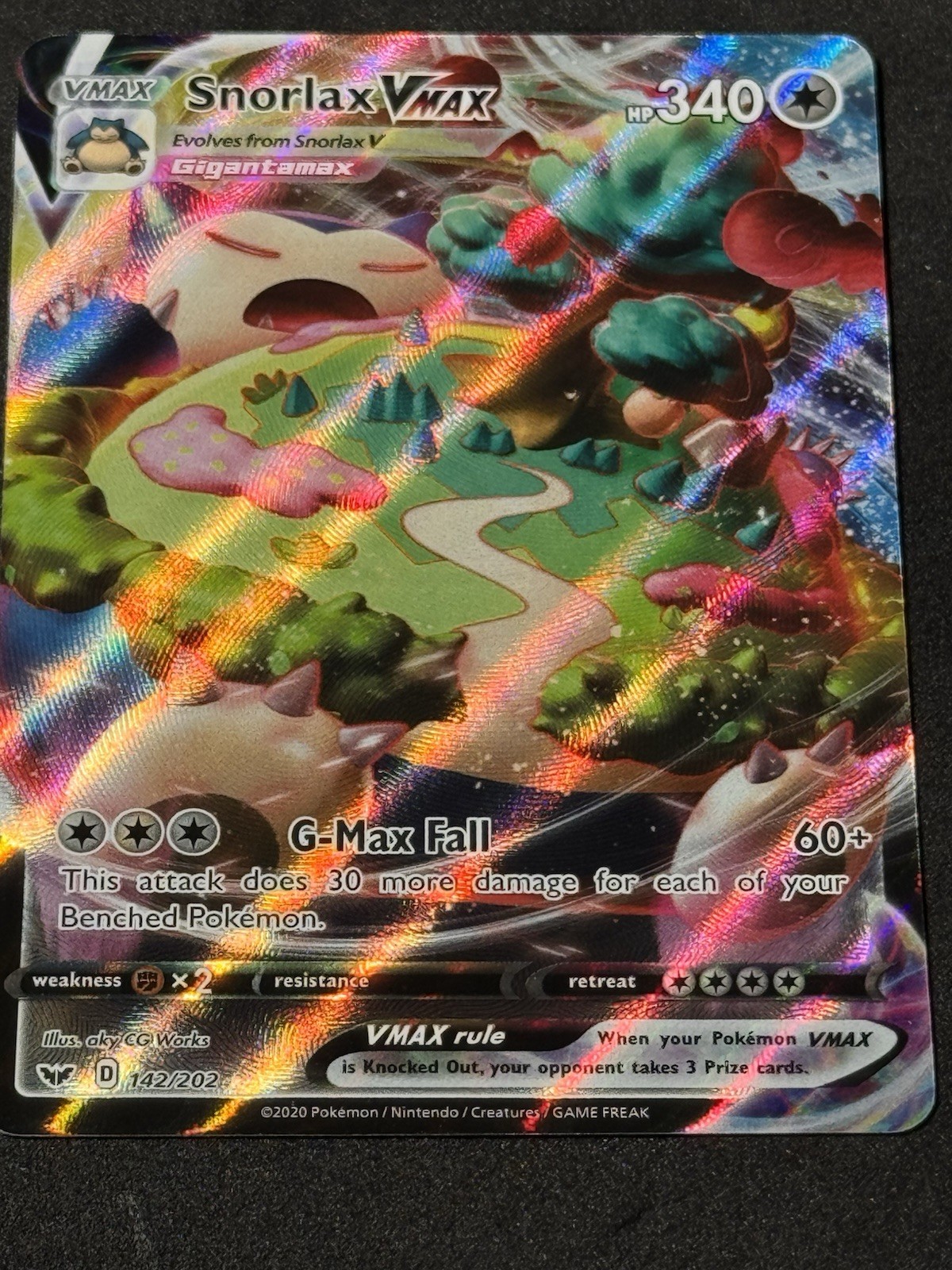 Snorlax VMAX - SWSH01: Sword & Shield Base Set 142/202 - Ultra Rare - NM Pokémon