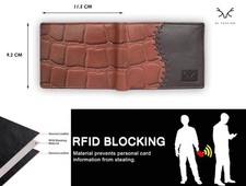 New Men's Genuine Leather Bi-fold Wallet Card Money Holder