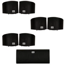 Acoustic Audio AA321B and AA35CB Indoor Speakers Home Theater 7 Speaker Set