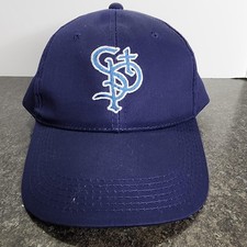 Outdoor Cap Hat Cap Snap Back Youth One Size Navy Blue Monogram Logo Baseball