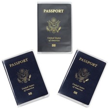 Clear Frosted Passport Cover Plastic Passport Protector Vinyl ID Card Protec...