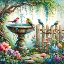 Garden Birds Diamond Art Kits for Adults,5D Diamond Painting DIY Animal Diamond
