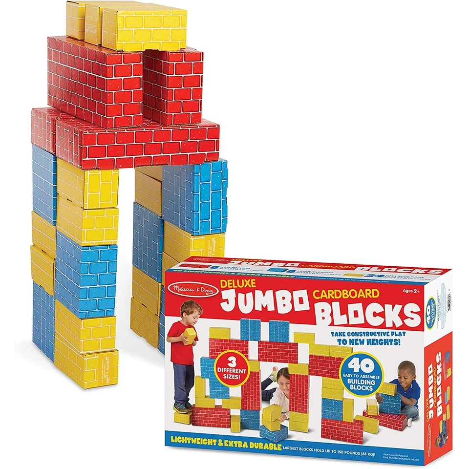 Deluxe Jumbo Cardboard Blocks - 40 pc Set - Image 3 of 4