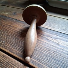 Vintage antique wooden darning mushroom 16cm cm tall 6cm dia diameter