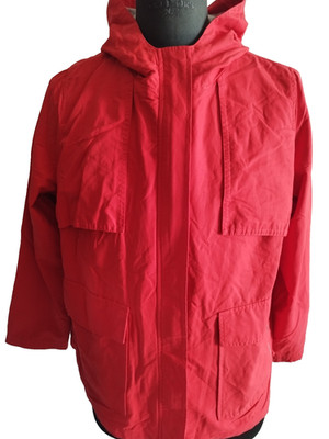 Marks & Spencer Damen Jacke rot Größe 46 Kapuze Übergangsjacke Maße #