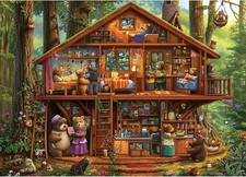 Blueforest 1000 Piece Jigsaw Puzzle - Large 27.5" X 19.7", Treehouse Bear