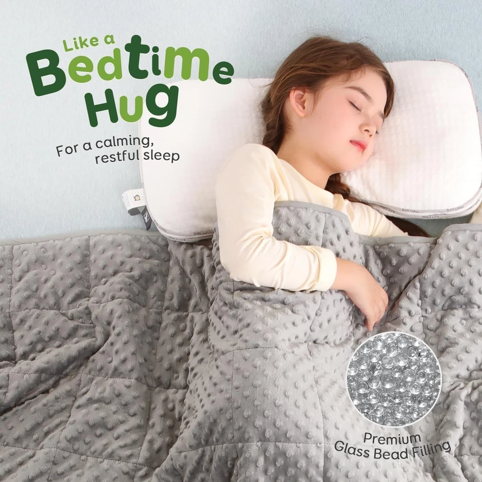 7 lbs Weighted Blanket, Reversible Minky and Breathable 41x60" for All Seasons - Image 4 of 4