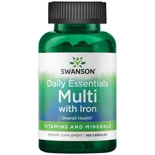 Swanson Daily Multivitamin and Mineral Capsules, 100 Count