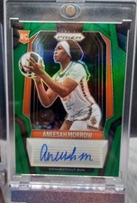 Panini 2025 Prizm WNBA Aneesah Morrow Rookie Auto Green Prizm #SG-AM Sun