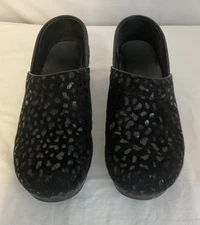 Dansko Professional Leopard Suede Clogs Size 39