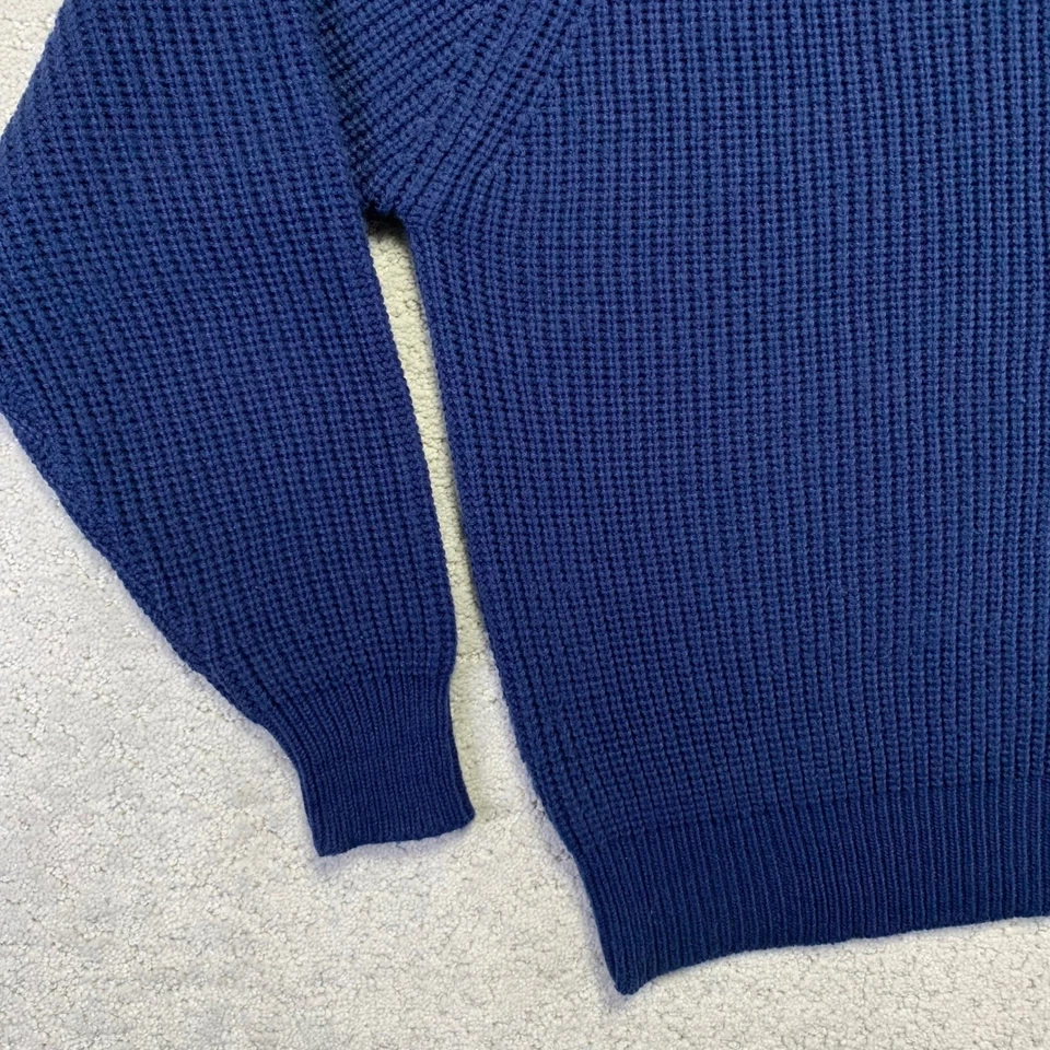 Vintage St Johns Bay Sweater Mens Large Tall Navy Blue Knit Acrylic Crew Grandpa - Image 4 of 4