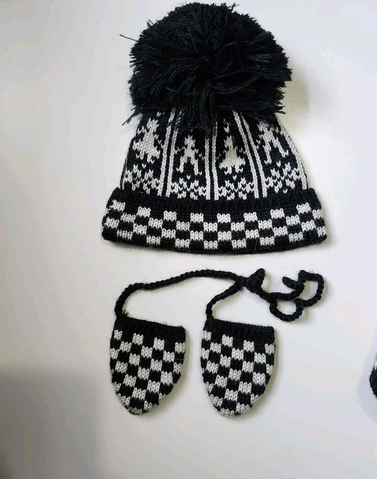 ПРИЯТНАЯ КОМПАНИЯ Кирстен ручной вязки зимние шерстяные свитер, шляпа и варежки  - Изображение 4 из 4