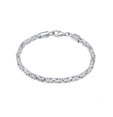 kuzzoi Men Bracelet curb cuban chain braided with Clasp made of 925 sterling ...