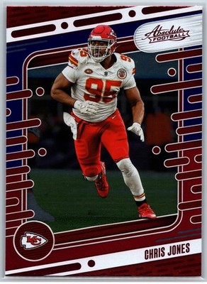 2024 Panini Absolute #52 Chris Jones Red and Blue- Kansas City Chiefs