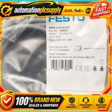 US FREE TAX New Festo KMEB-1-24-10-LED 193457 Plug socket with cable