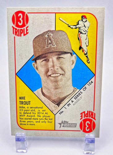 Mike Trout [Mini Blue Back] #1 2015 Topps Heritage '51 Collection card