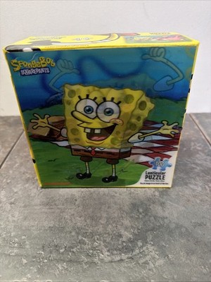 New In Box Nickelodeon SpongeBob Lenticular Puzzle 100 Pieces 3D Effect