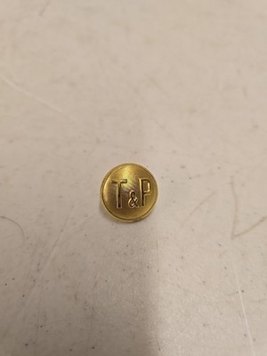 Vintage Texas & Pacific T&P Railroad Uniform Button - Reproduction