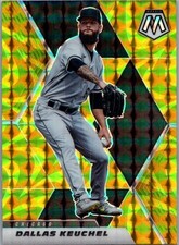 2021 Panini Mosaic - Dallas Keuchel #121 Reactive Yellow Mosaic Prizm