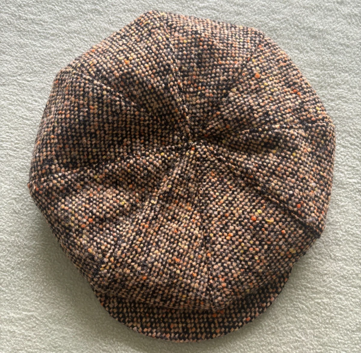 Vintage Carson Prairie Scott Brown Peachbloom Brown Velour Beret Hat Medium Bow Velour Beret Hats for Women | eBay main image 2