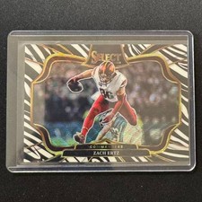 🔌IU 2025 PANINI SELECT FOOTBALL FIELD LEVEL Zebra Prizm ZACH ERTZ #488 SSP