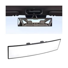Car Rear View Mirror, 12 Inch Panoramic Clip On Convex Auto Rearview 1PC White