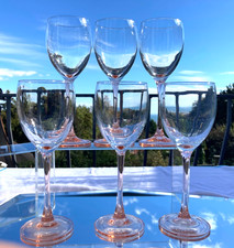 Lovely Set 6 Luminarc "Le Vin Rose" Pink Peachy blush Wine Glasses Hello Spring!