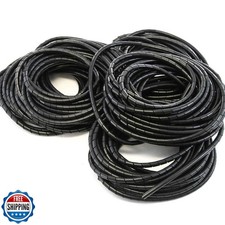 165FT PE 1/2 Inches 12 mm Black Polyethylene Spiral Wire Wrap T