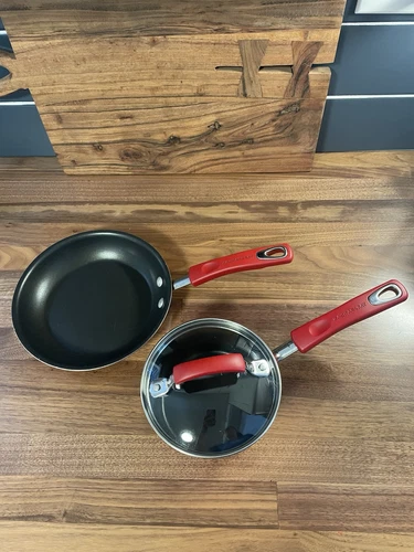Rachel Ray Red Cookware Pot & Fry Pan